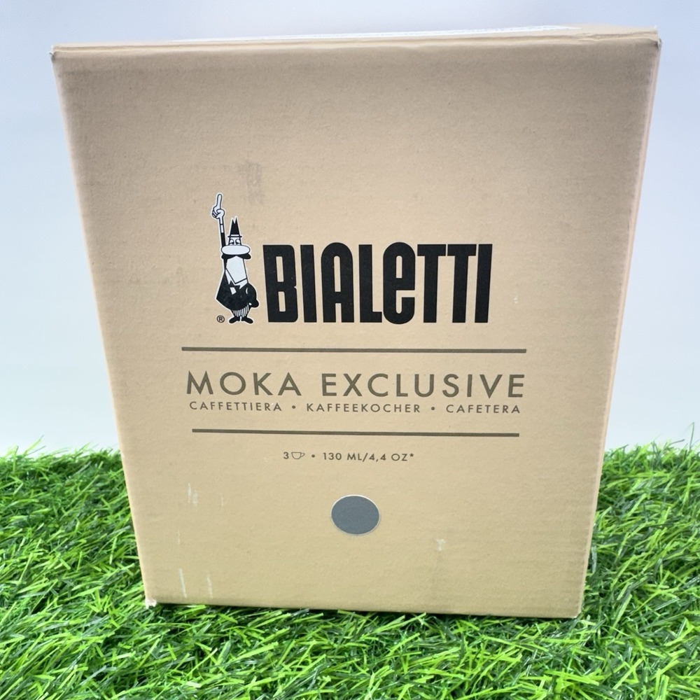Bialetti Moka Exclusive Stovetop Espresso Maker 3 Cups - Silver 0009053 4.4 oz - Picture 9 of 11